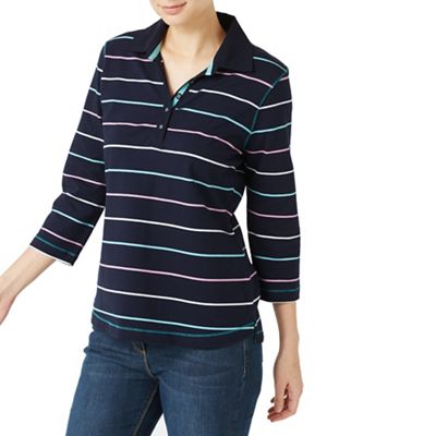 Multicoloured stripe rugby top